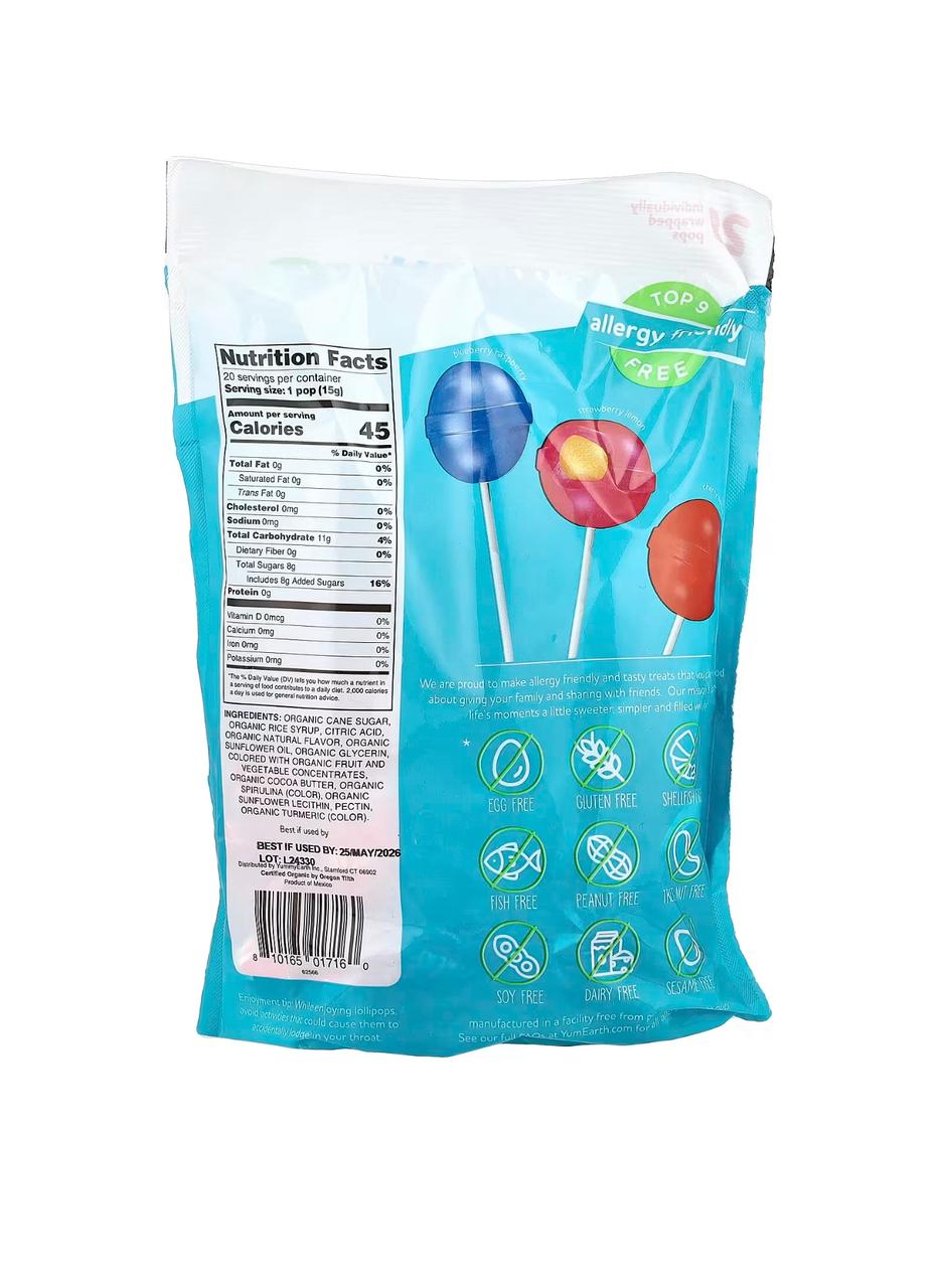 6 YumEarth Organic duopops