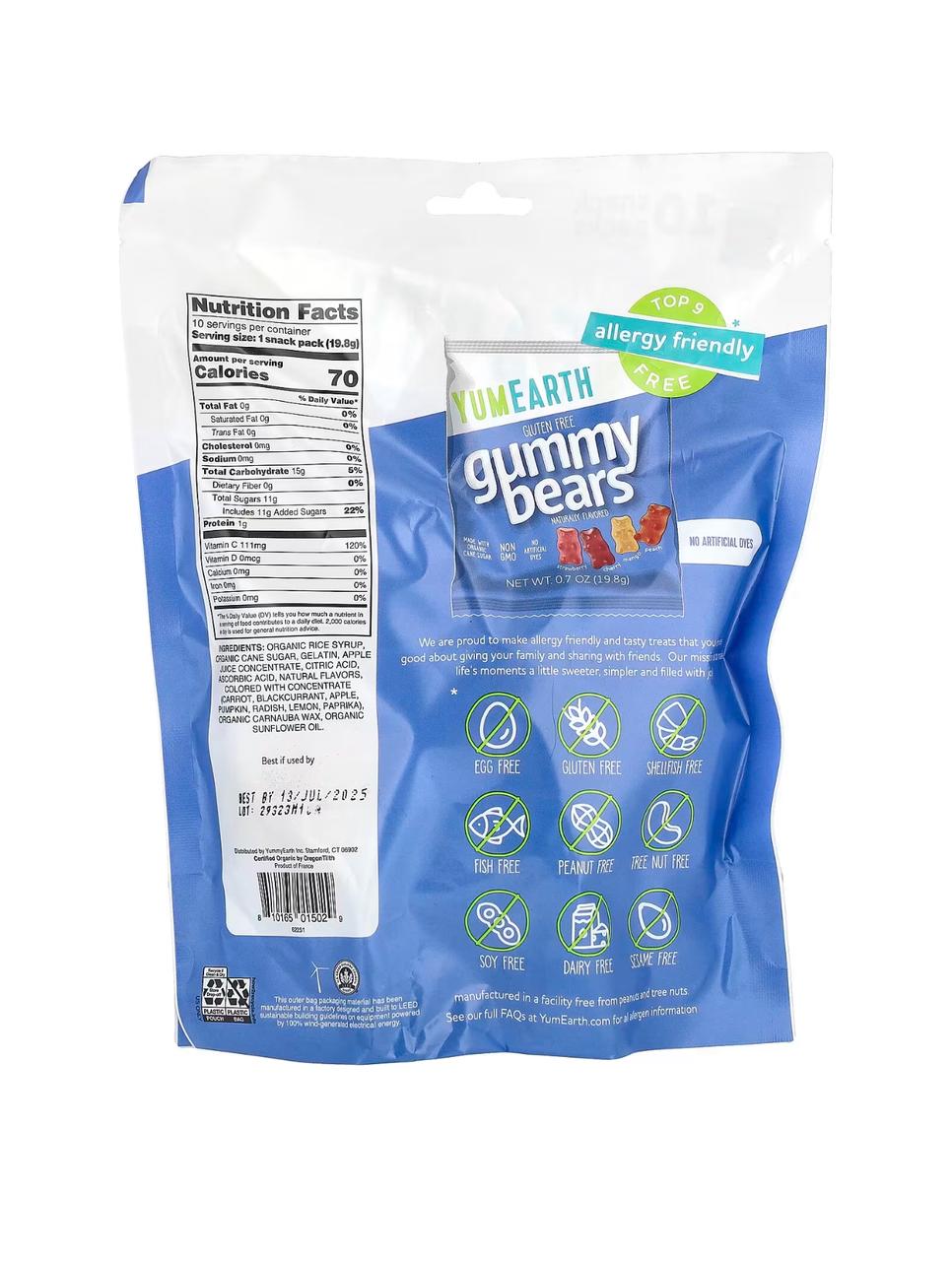 Yumearth Gummy Bears (10 packs)