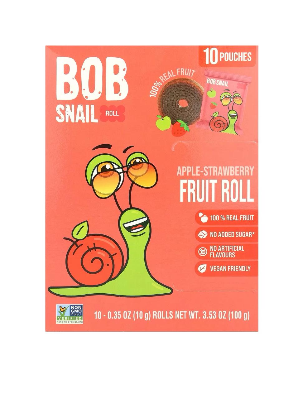 Bob Snail Fruit Rolls 🍏🍓(2 pieces)